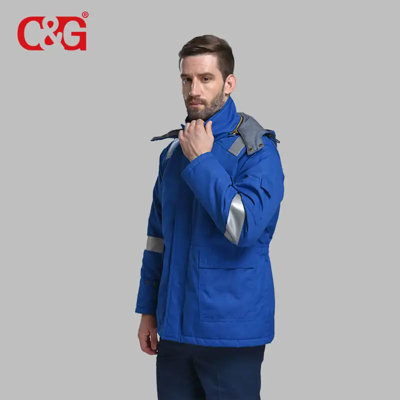 Winter Workwear Jacket Safety Coats Nomex/FR Cotton Fabric