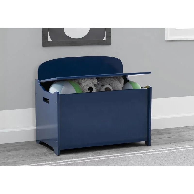 
Tofffy &Friends children wood toy chest storage box in solid color 