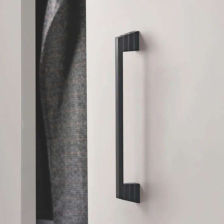 handle black metal cabinet drawer handle knob high quality hardware handle for kitchen cabinet