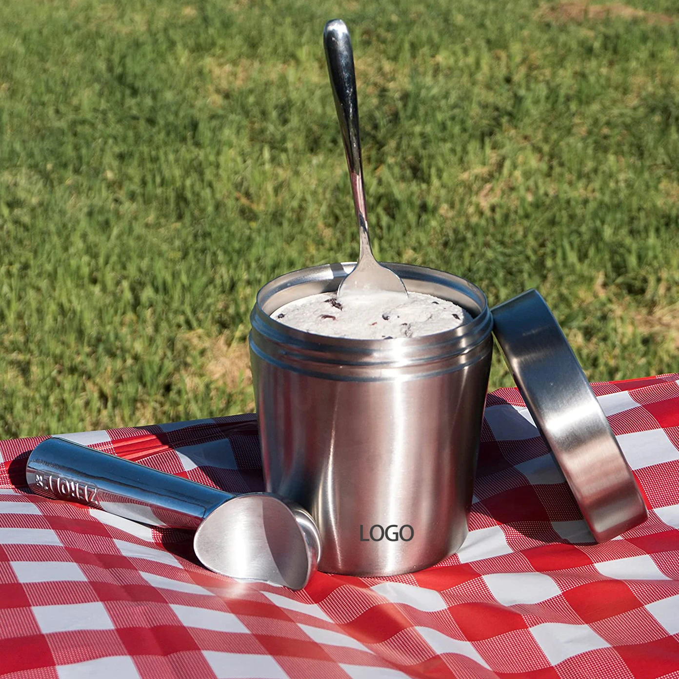 AMZ Top Seller Ice Cream Containers for Homemade Ice Cream 16OZ Reusable Ice Cream Storage Containers For Freezer