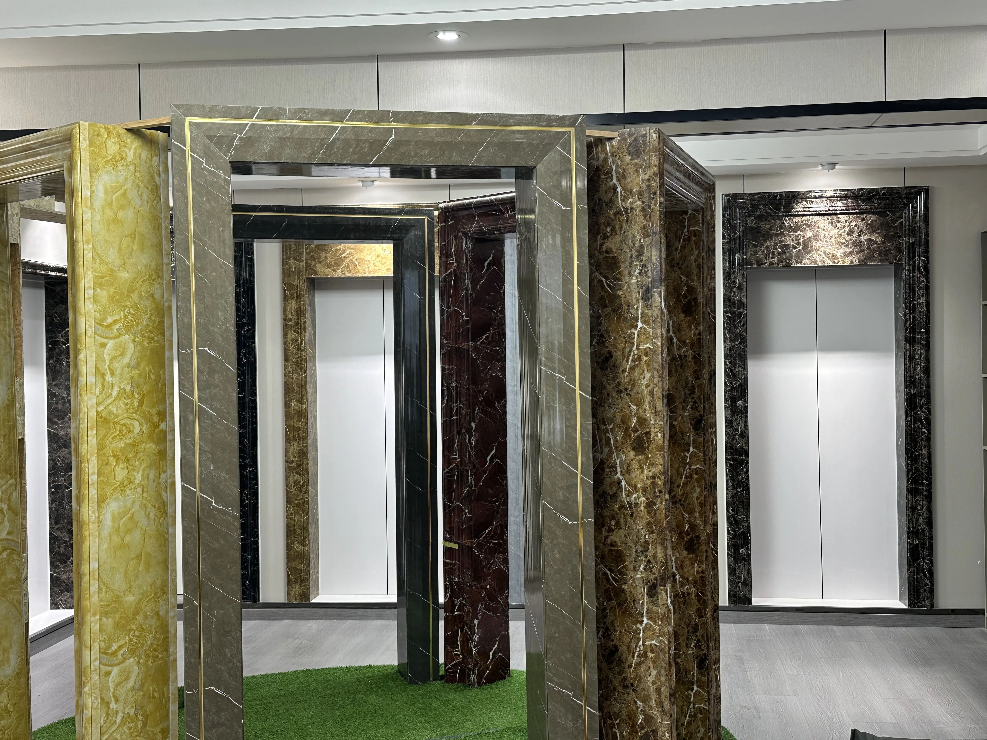 Stone plastic elevator parts for engineering elevator marble door cover line