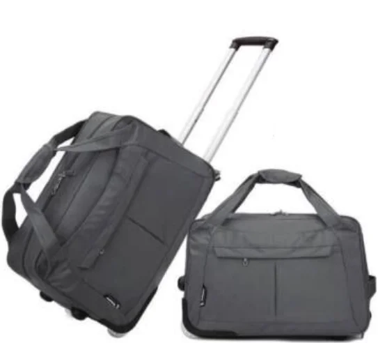 OEM Logo Custom Made Portable Foldable 600D Trolley Luggage Bag