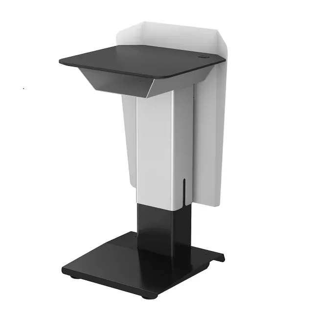 JIECANG Stable Electric Lifting Rostra Anti-collision Standing Speech Desk Modern with Wheels