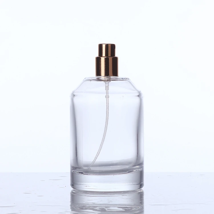 Custom empty transparent round  glass perfume bottle 30ml 50ml 100ml perfume bottle
