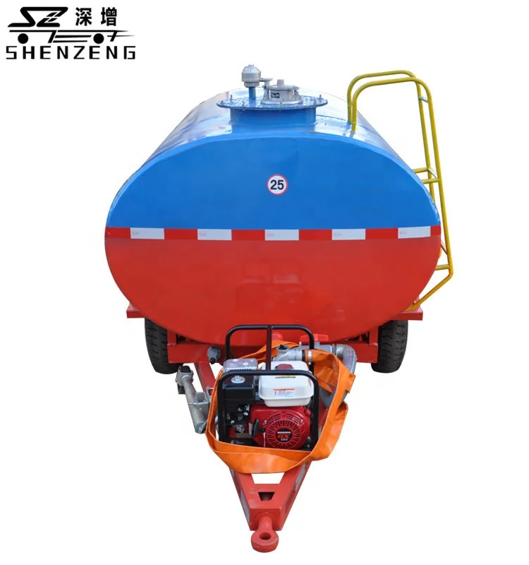 2500litres tractor tow farm use single axle water tank truck trailer