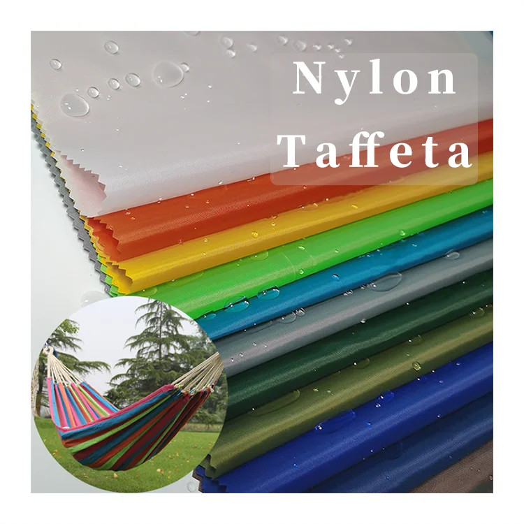 ready goods 170T 210T 240T 380T PU PA PVC plain ripstop 100% nylon taffeta fabric Waterproof parachute camping hammock fabric
