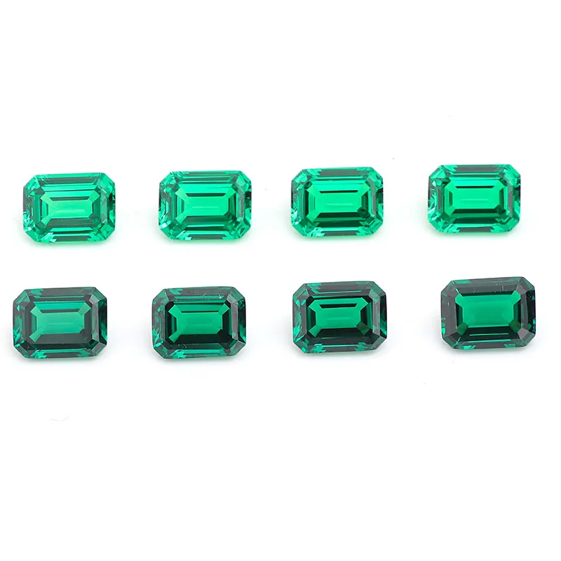 Lab Created gemstones columbia zambian emerald 1ct Custom Size Emerald cut Shape synthetic gems Lab Grown Sapphire for Jewelry