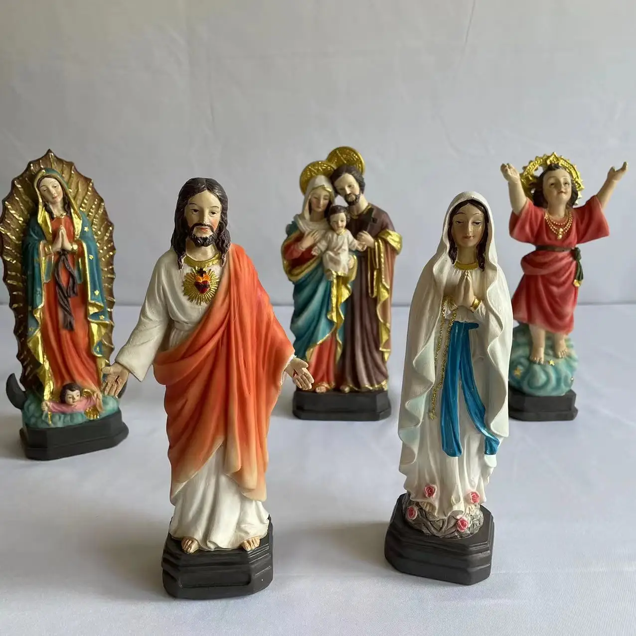 Custom Resin Design Holy Family Statue Nativity Set Figurines Virgin Mary Statues Catholic Religious Items Resin Sculpture