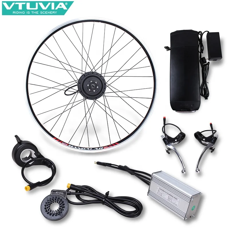 Vtuvia Factory Direct 26 inch front wheel e bike 24V 36V 250w 350w hub motor electric bicycle conversion kit