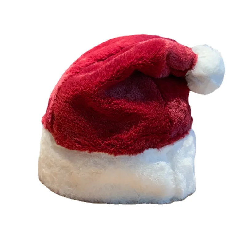 Рождественская шапка, зимняя утепленная флисовая шапка Санта, милые красные теплые шапки для карнавала