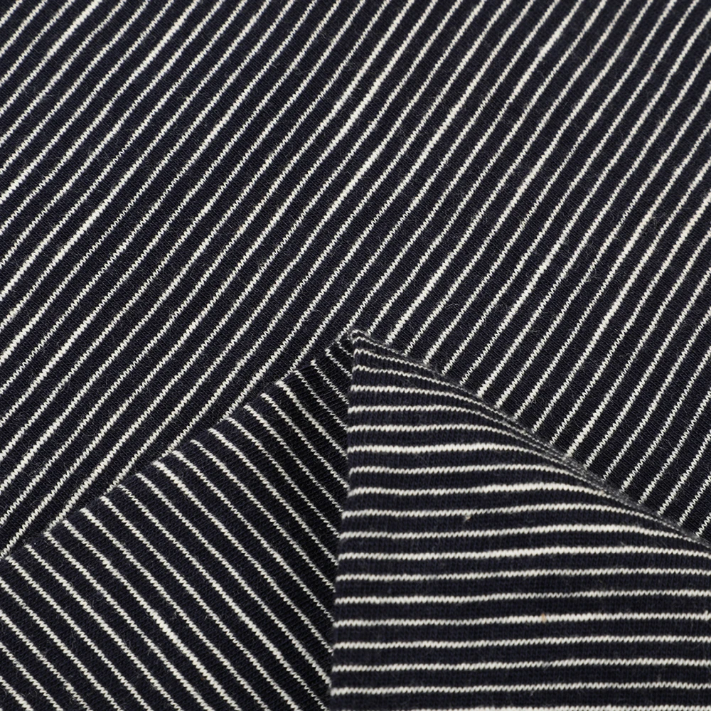 Classic personalized super soft  black white stripe yarn dyed woven cotton fabric