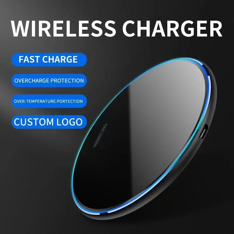 The Lowest Wholesale Price In China Custom Logo Mobile Phone Universal Wireless Charging Qi 10w 15w Smart Wireless Charger
