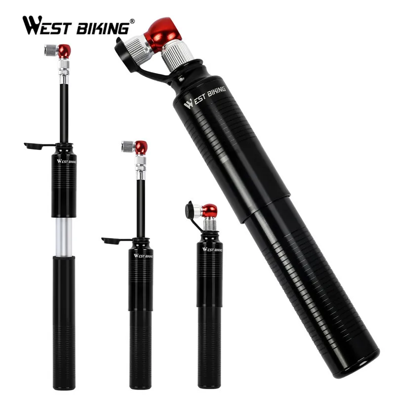 Миниатюрный велосипедный компрессор WEST BIKING портативный ручной воздушный насос Co2 воздушные