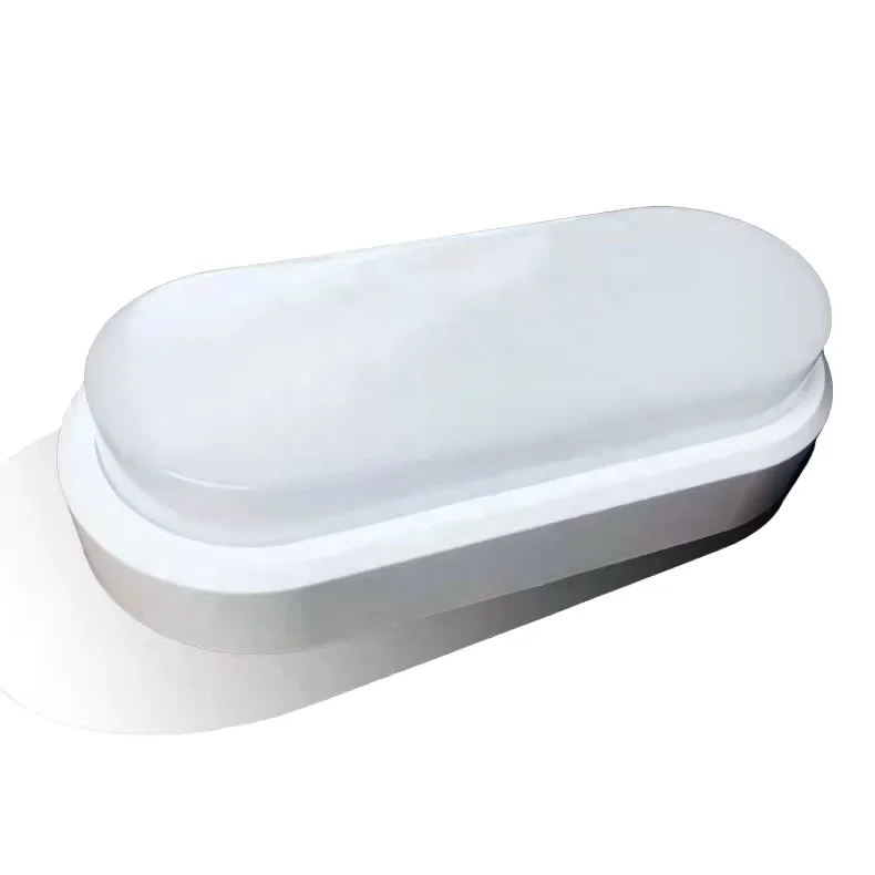 ECOON IP65 Outdoor Blukhead LED waterproof light White And Black Finishing ABS Body Material PS Cover Wall Light