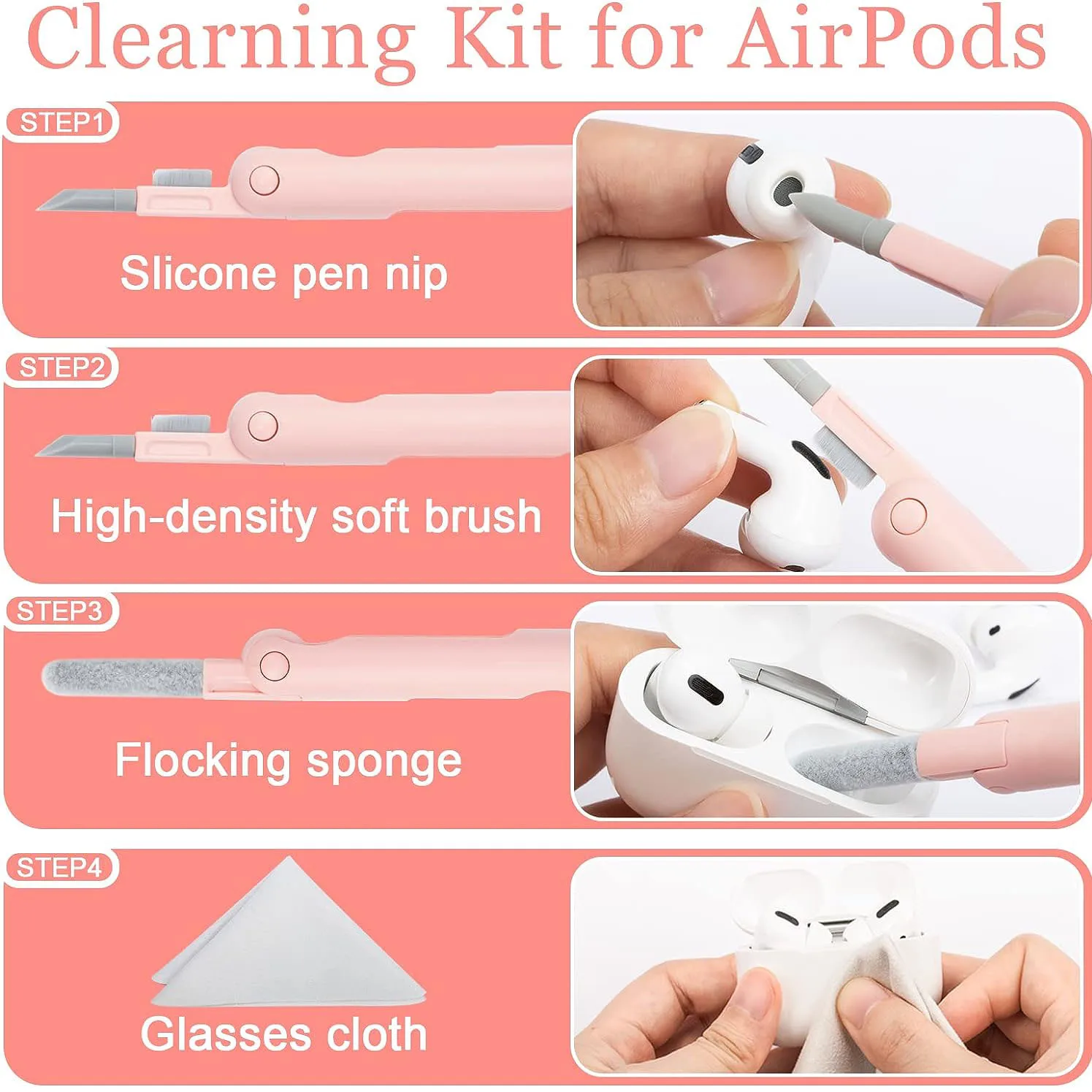 Keyboard cleaning brush portable 7-in-1 multifunctional Bluetooth earphone computer dedicated dust removal brush cleaning set