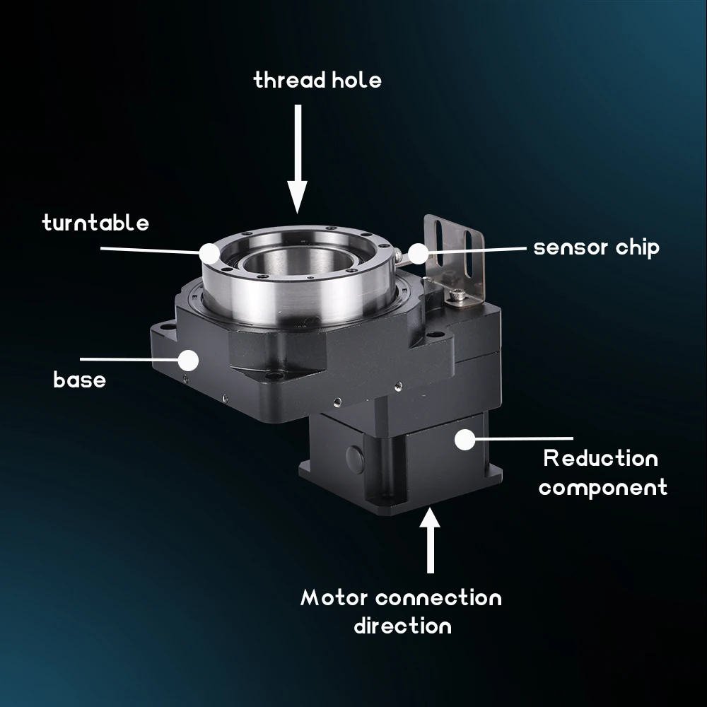 CNC Milling Machine Rotary Gearbox Actuator Table Hollow Rotating Platform