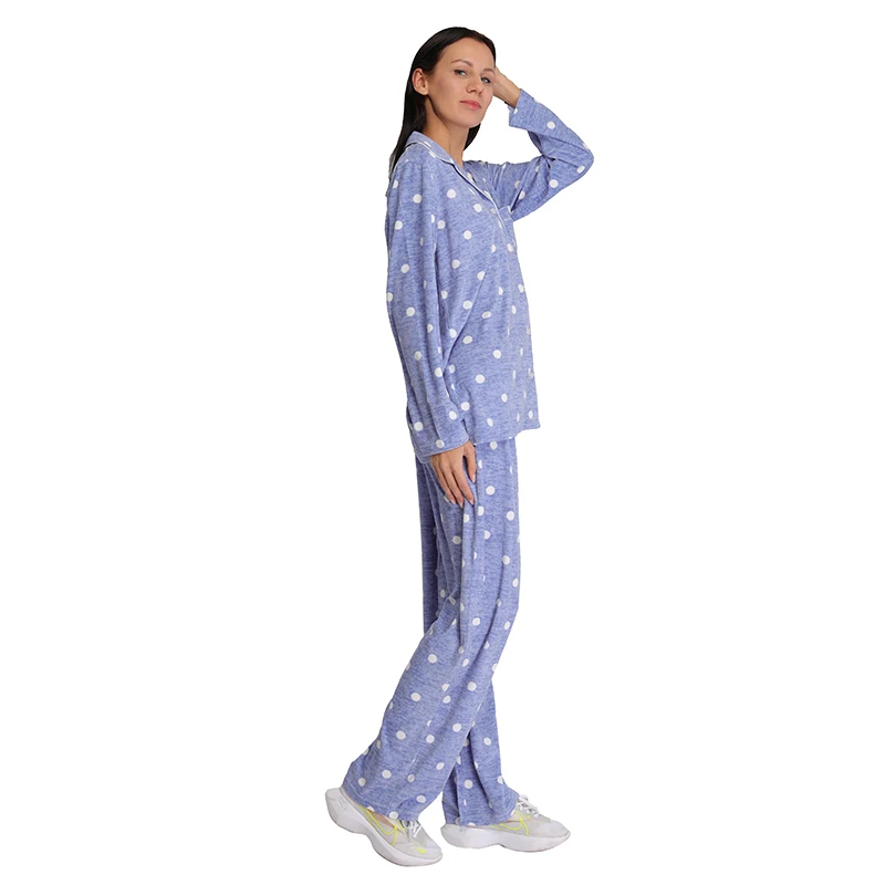Горячая Распродажа, Женский Теплый и плотный пижамный комплект, удобная Пижама, зимняя женская пижама с длинным рукавом