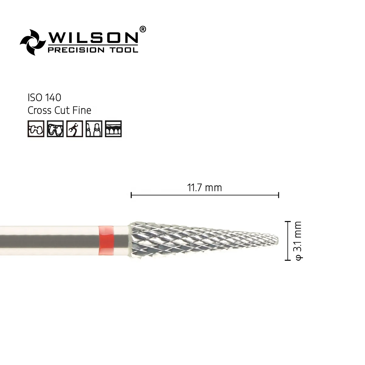 RTS 5000209 High Concentricity  Tungsten Steel Dental Polishing Grinding Heads Carbide Dental Bur