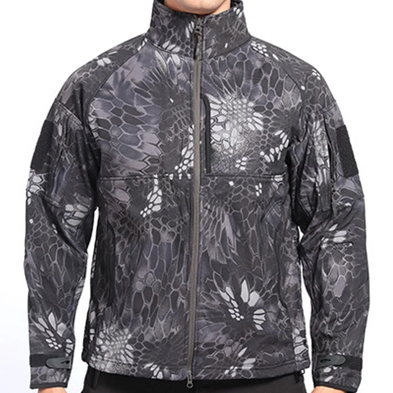 YAKEDA winter tactical outdoor waterproof zipper pocket training tactical jacket men camogflage tacticao coat softshell jacket