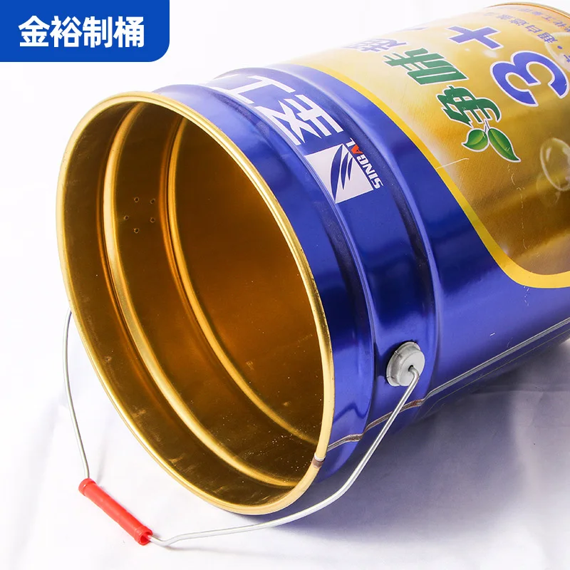 ООН металлическая частной химической лаборатории ведро для краски 5-галлонная бутылка 10 литров 18 л олова ведро с Рычаг стопорного кольца крышкой