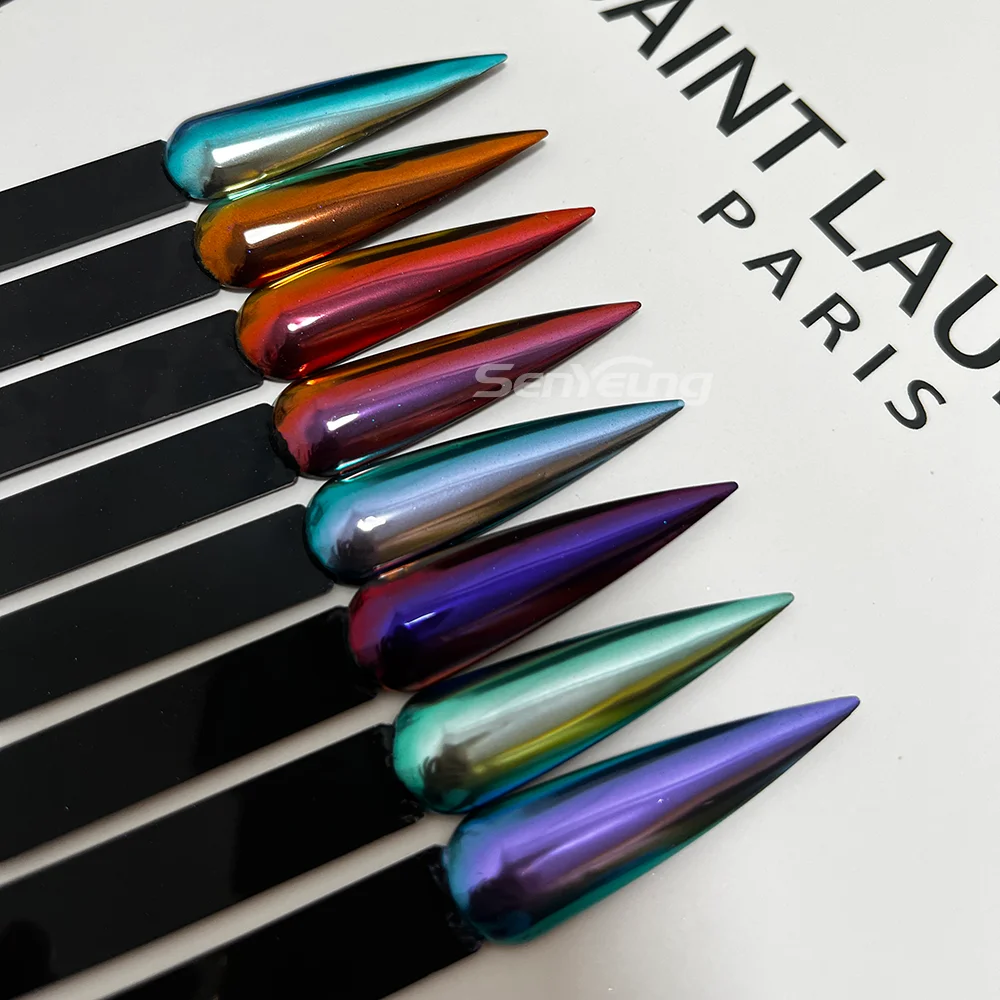 Super Fine Chameleon Transparent Color Shift Loose Powder for Lacquer Nail Polish