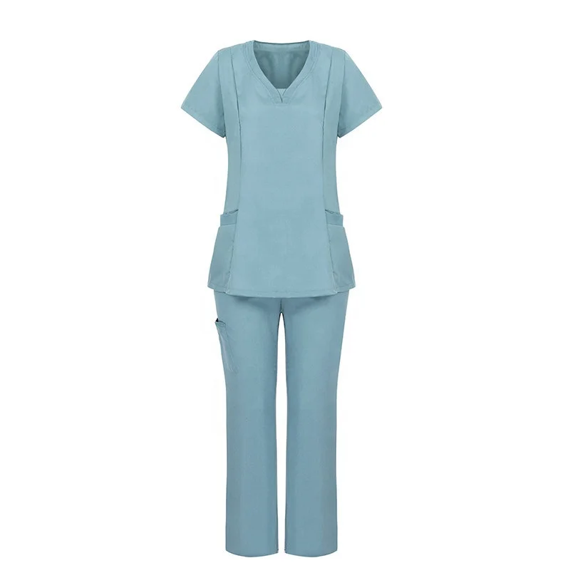 Qinghe Custom hospital burgundy scrub black royal blue uniforms stylish nursing nurse set medical scrubs for women