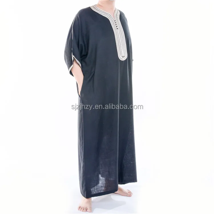 Wholesale Muslim  Clothing Arabic Dress  Dubai Islamic Thobe for Men Jalabiya Dubai for Men Jubah Boubou
