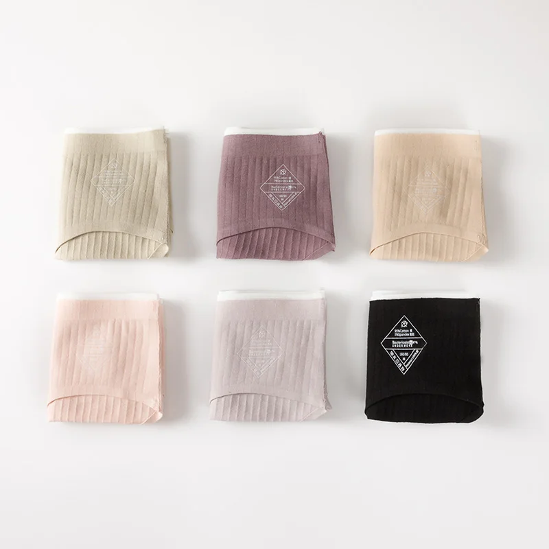 Лидер продаж, новый дизайн, хлопковые трусики в полоску, бесшовные женские хлопковые трусы, однотонная одежда для сна, нижнее белье