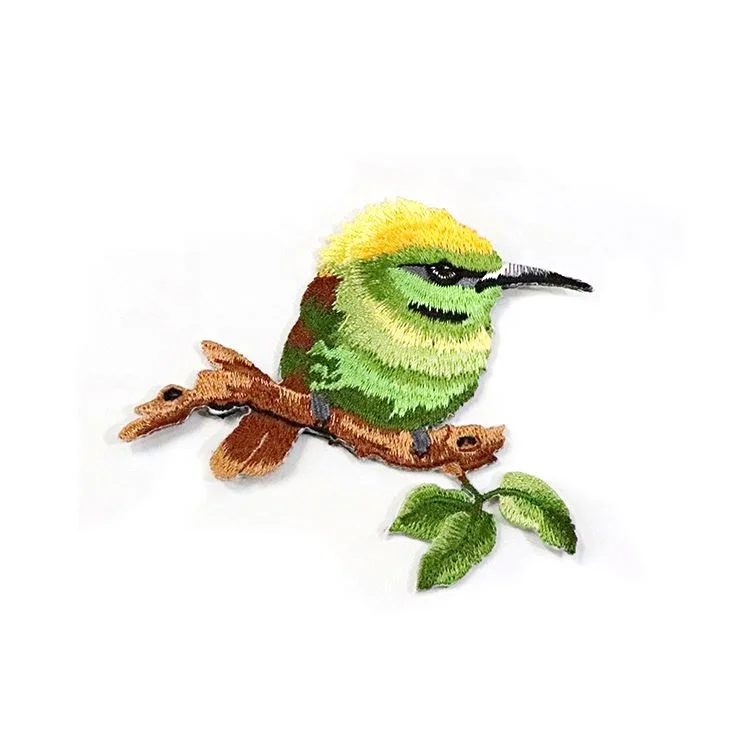 Wholesale Western Bird Embroidery Patches Fabric Shirt Sweatpants Logo Hat Iron on Patches for Badge