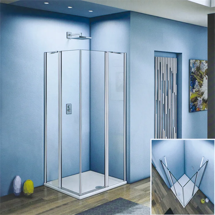 Good Price 90x90 Square Bath Glass Small Shower Cabin Single Person Enclose Frameless Shower Room