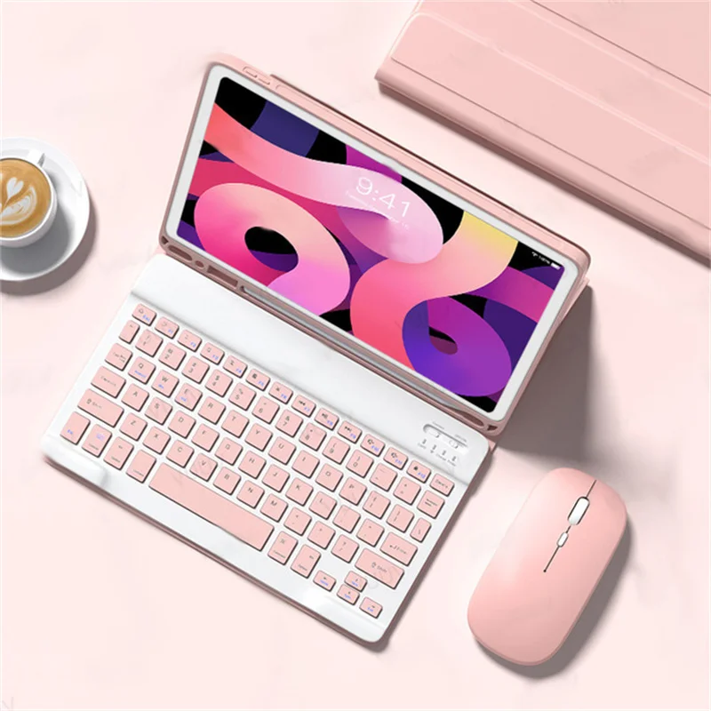 For Ipad blue tooth wireless touchpad keyboard case with mouse combo for laptop