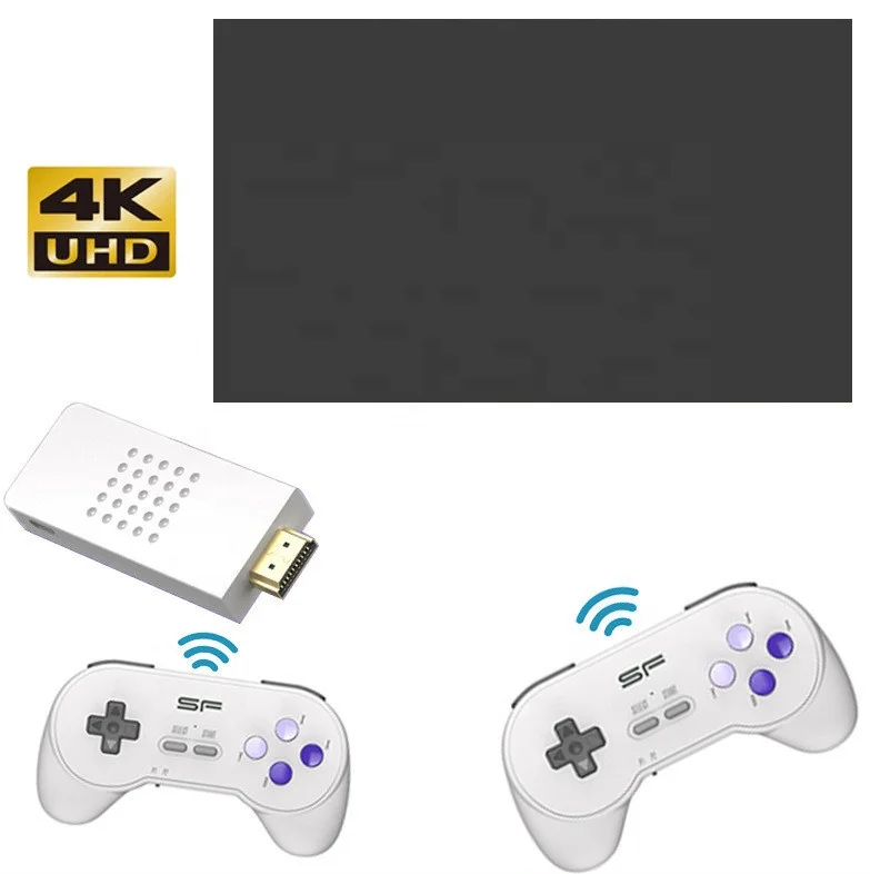 High Quality Y2-SFC Video Game Stick 4K H-D TV Output 3000+ Games Dual Wireless Controllers Y2-SFC Classic Video Game Consoles