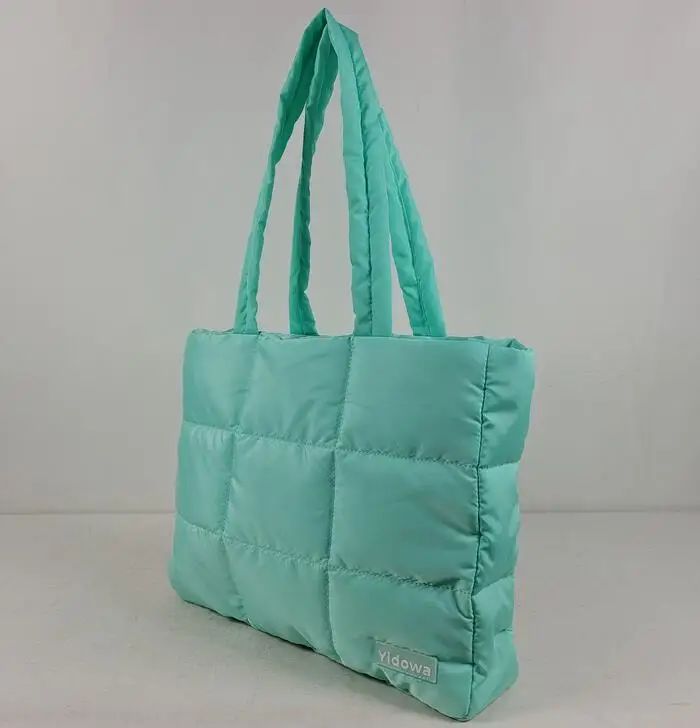 Puffer Bag Quilted Crossbody Bags for Women Puffy Purse Nylon Shoulder Handbag with Adjustable Strap