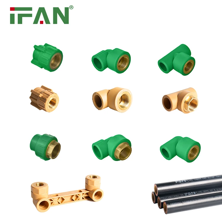 IFANPlus High Quality Tube Connector Connect Fittings 20-110mm Injection Polypropylene Pipe Fittings Yellow Green PPR Fittings