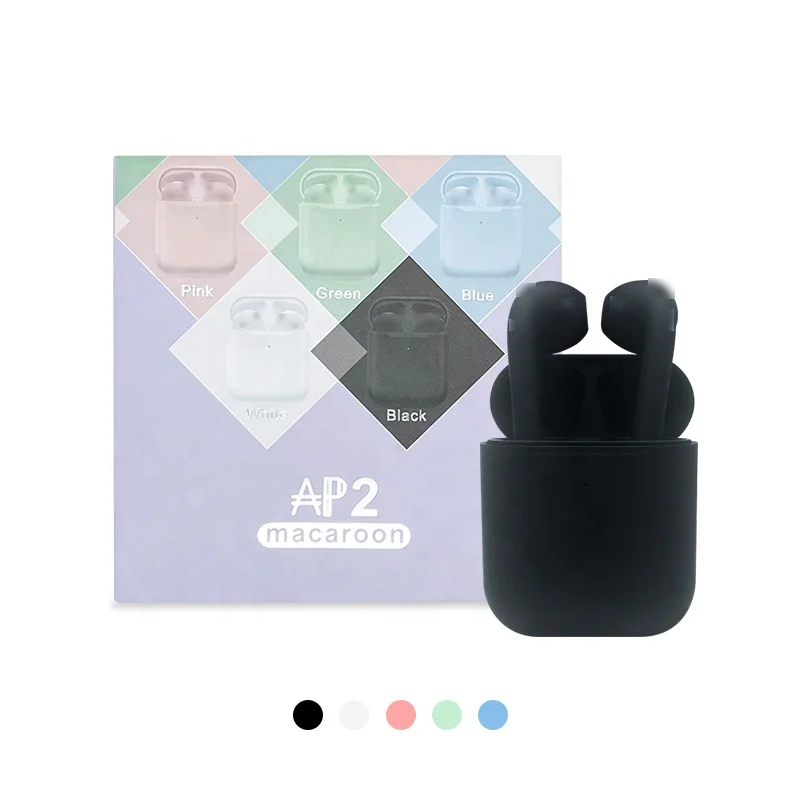 
2021 Newest Macaron AP2 wireless Earphones Smart popup High fidelity stereo earbuds 5.0 AP2 Blue tooth wireless Headphones 
