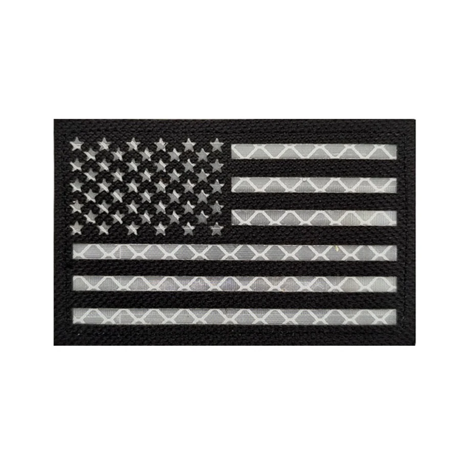 Infrared IR Reflective US National Flags Patch Tactical Biker Patches Badges IR Tactical Patches