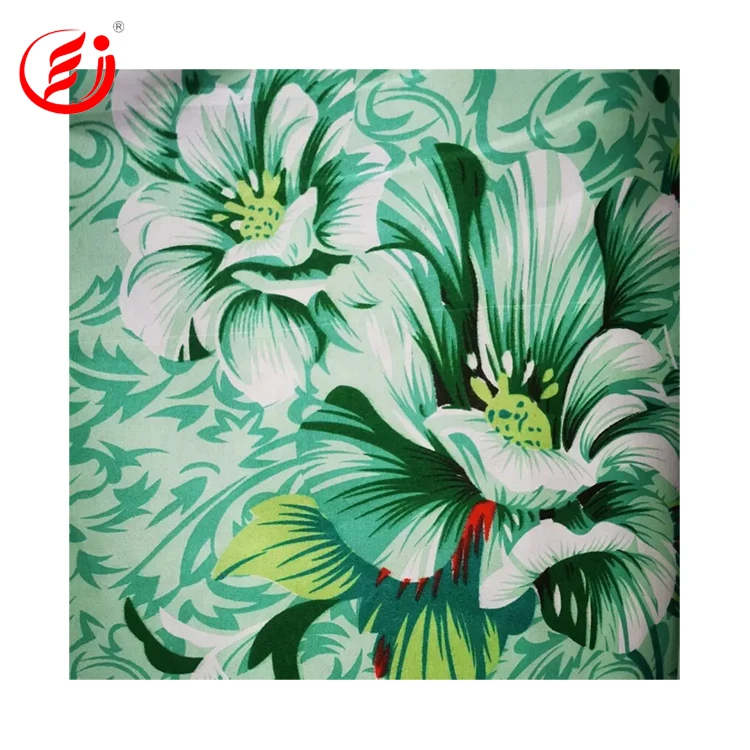 Recycled pigment printed fabric soft spandex 100% polyester printed fabric for bedding