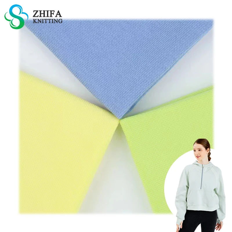 ZHIFA 32s крутая хлопчатобумажная ткань из полиэстера и хлопка махровая 65 хлопок настоящий свитер трикотажная