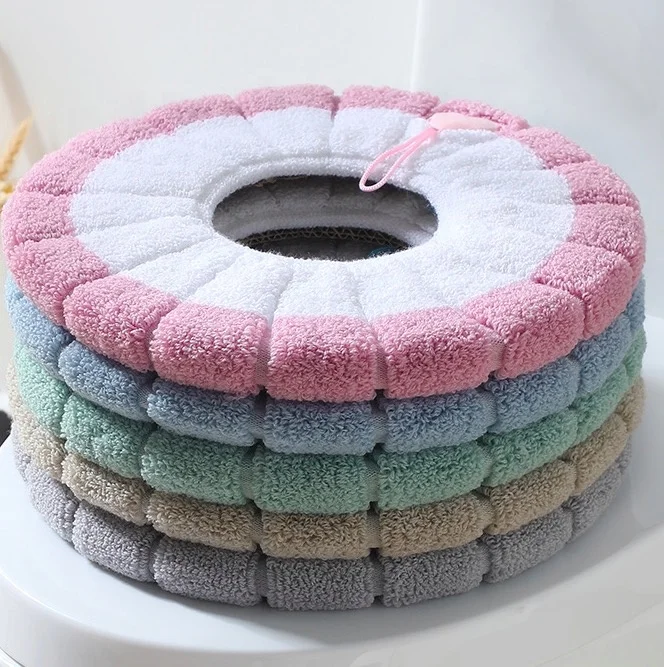 
Winter Portable Sanitary Toilet Seat Cover Thickened Washable Toilet Seat Cushion 