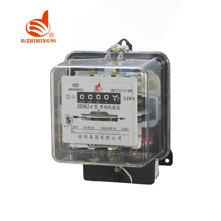 Zhiming Factory Supply High Quality DD862-4 kwh Meter Single Phase Watt Meter