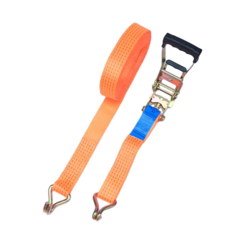 50mm double J hook with rubber handle cargo lashing belt load tension set sling cargo lashing belt