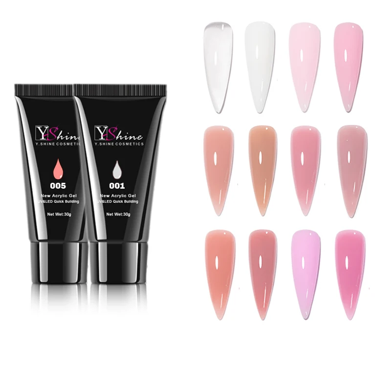 Free sample wholesales acrylic hard gel poly nail kit professional polygels nails extension poly nail gel