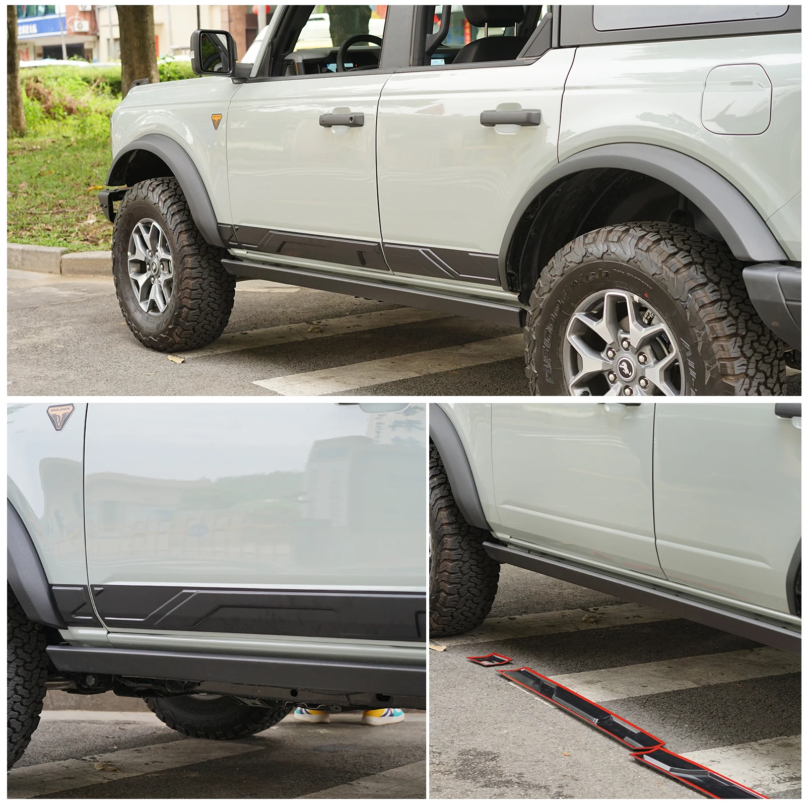 Архаические защитные накладки на автомобильные двери для Ford Bronco 4 2021 2022 боковая дверь защита входной от царапин полоса края