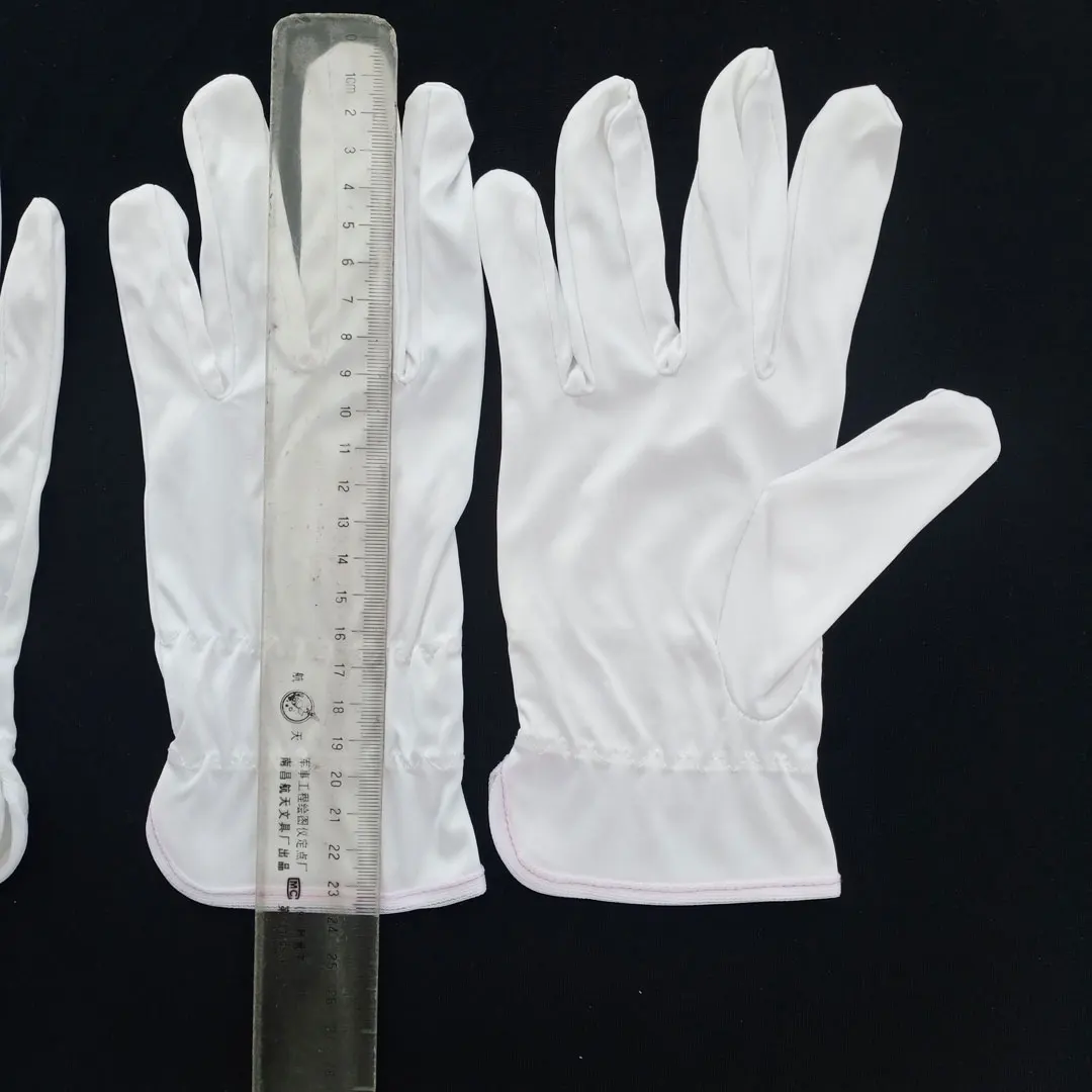 Dustless Cloth Gloves Microfiber Clockwork Beadplate Jewelry Gloves Cleaning White Ceremonial Gloves No Hair Removal