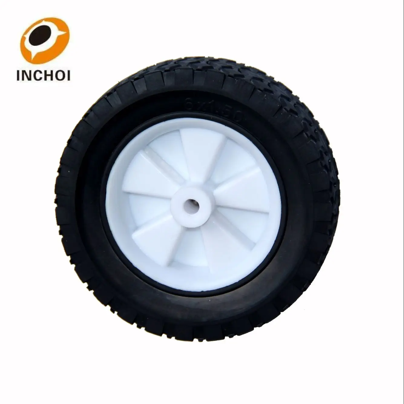 Высококачественные 6x1,5 дюйма твердые резиновые колеса для воздушного компрессора ручной грузовик/тачка