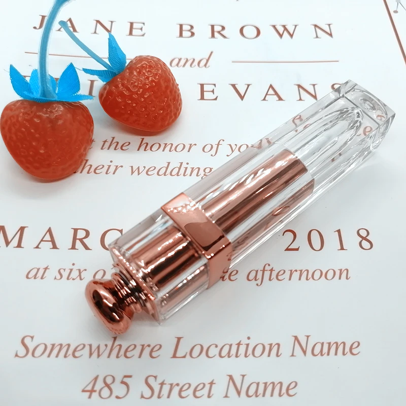 
wholesale empty lipgloss tube packaging with brush clear unique private label lip balm containers 