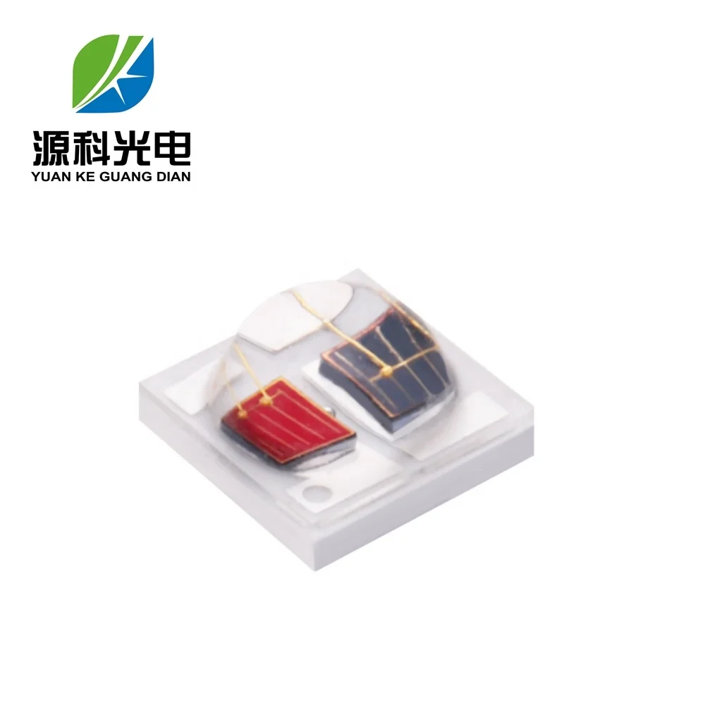 YUANKE 3535 ceramic Bi-color SMD LED 850nm infrared 660nm 3W for Medical beauty freckle light/red light therapy for hair growth