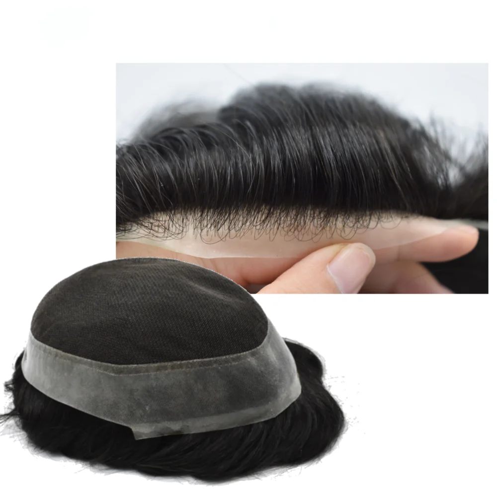 CA 100% Remy Brazilian Hair PU Around Lace Base Australia Toupee For Man Human Hair Wig