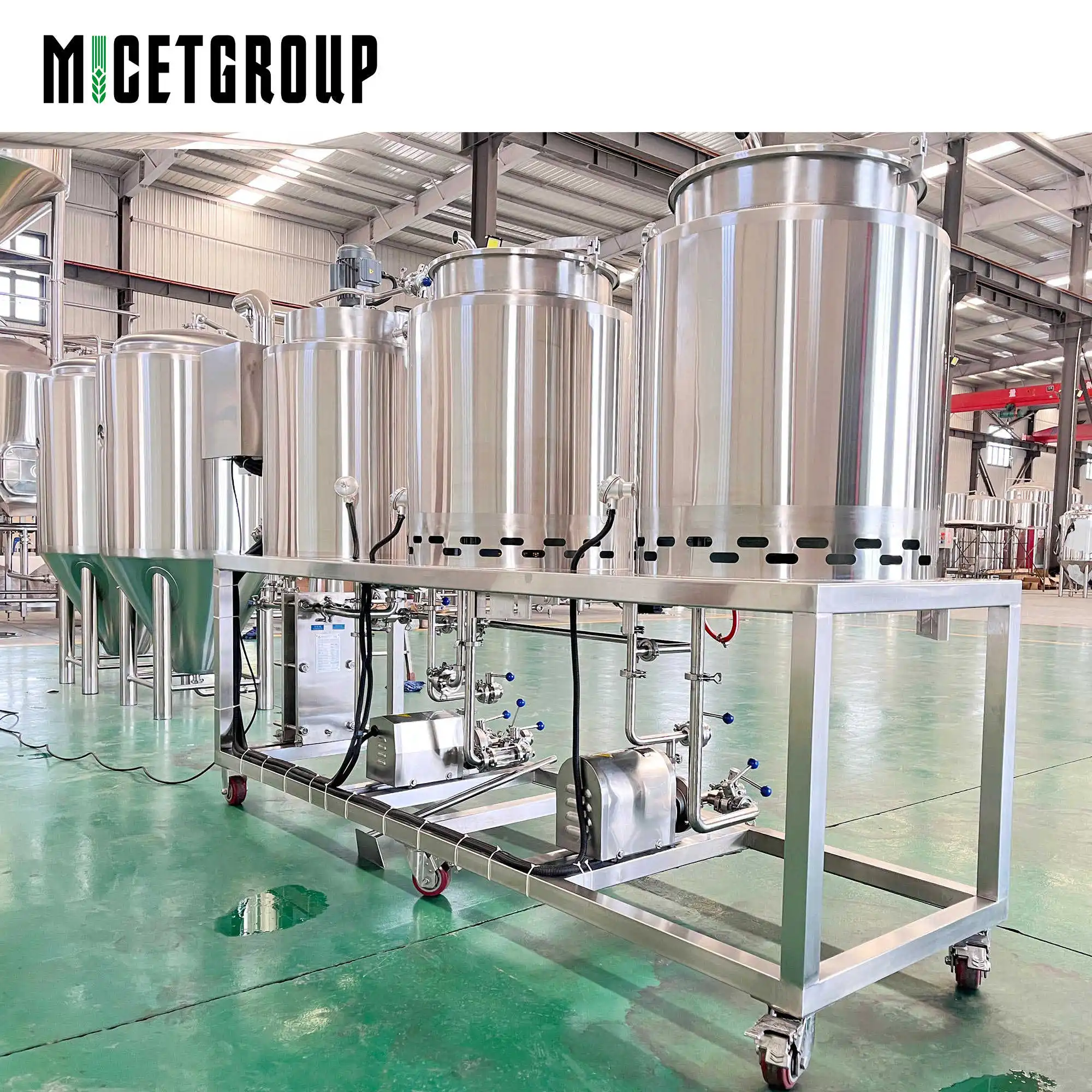 100L direct fire heating 3 vessel brew kettle home brewing system nano brewery gas heating craft beer brewing equipment