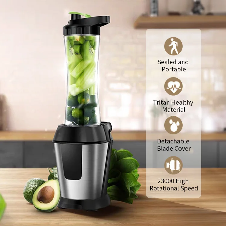 2*20oz Smoothies Shakes Portable Blender Personal Juicer Baby Food Home Office Sports and Travel Juice Maker